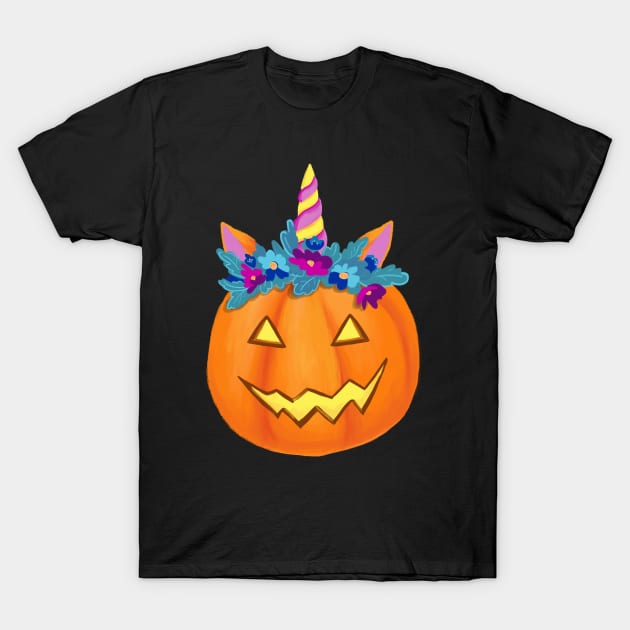 Halloween Funny Jack o lantern Pumpkin T-Shirt by in_pictures